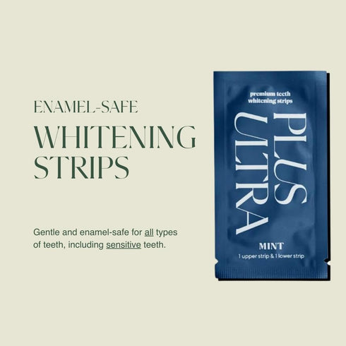 PLUS ULTRA Premium Teeth Whitening Strips, Eco-Friendly Vegan Stain Remover White Strips - Teeth Whitener for Coffee, Wine, Soda, and Other Stains...