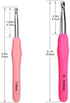 Large Crochet Hooks, BCMRUN Size 6.5mm(K)-10.0mm(P) Crochet Hooks Knitting Needles Set Ergonomic Grip Soft Handles Crochet Hook,Large-Eye Blunt Ne...