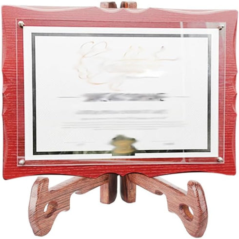 1 Pack Wooden Display Rack Plate Holder Picture Photo Frame Decorative Sign Holder Book Photo Small Easel Plaque Easel Desktop Recipe Wooden Holde...
