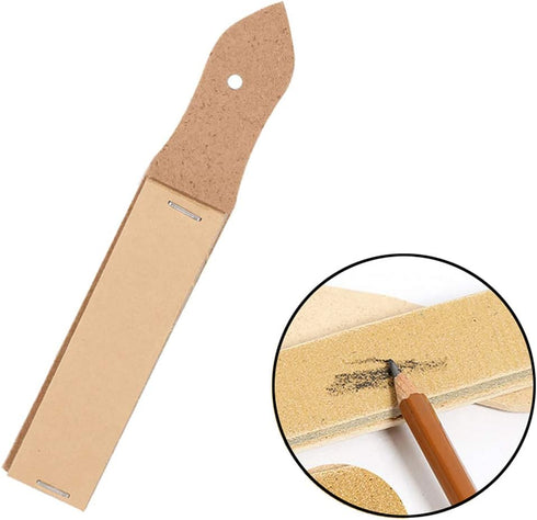 Brown Sandpaper Sharpener Pencil Pointer Sand Paper Board Pencil Sharpener Pencil Polishing Sharpener Art Drawing Tool Writing Supplies for Adults...