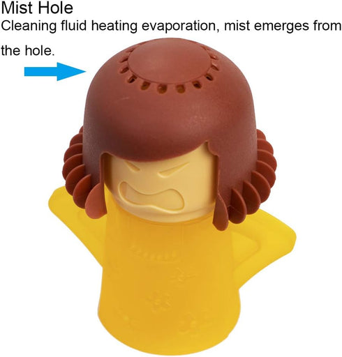 Angry Mom Microwave Cleaner, Mad Mama Microwave Steam Cleaner, Just Add Vinegar and Water, Easily Cleans the Crud in Minutes (Yellow)...