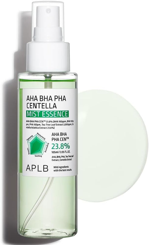 APLB AHA BHA PHA Centella Mist Essence | AHA BHA PHA CEN™ 23.8% 3.55 FL.OZ/Korean Skincare, Exfoliant, Replenishing moisture, Revitalize for gentl...
