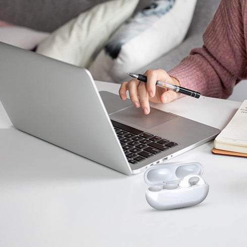 Wireless Ear Clip Skeleton Conduction Headphones, Premium Open Ear Headphones Wireless Bluetooth, Skeleton Conduction Bluetooth Earphones for Runn...