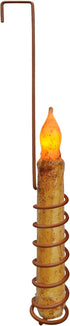 BCD Rusty Spiral Wire Door Mount Taper Candle Holder Country Primitive Décor - Perfect for Doors, Windows, Events & Holidays...