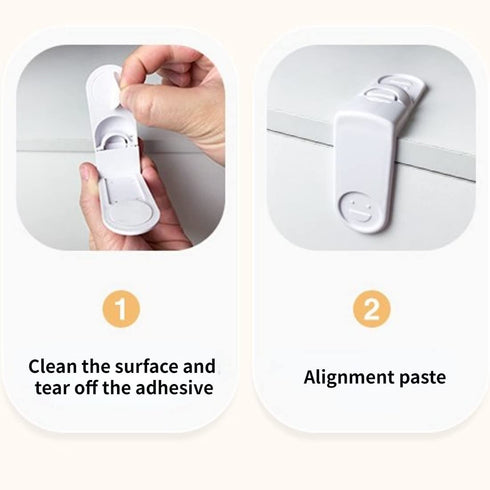 2 Pack Child Safety Refrigerator Lock for Home Fridge Freezer Door Proof Locks,Kids Safety Cabinet Locks,Anti-Opening Refrigerator Lock, with 3M A...