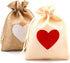 pankdream 10-Pack Herat Burlap Bag Storage Bags with Drawstring Closure for Jewelry DIY Craft Wedding Christmas Shower Party Favor...