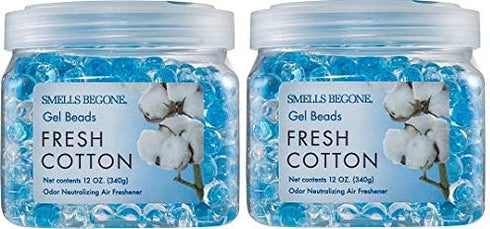 SMELLS BEGONE Odor Eliminator Gel Beads - 12 oz, Pack of 2 - Eliminates Odor in Bathrooms, Cars, Boats, RVs & Pet Areas - Air Freshener - Made wit...