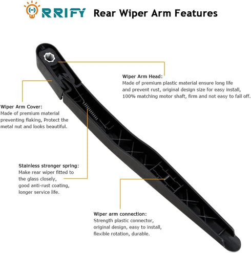 Rear Windshield Wiper Arm Blade Set BB5Z-17526-C for Ford Explorer 2011-2018, for Ford Escape 2013-2017, for Lincoln MKX 2016-2018...