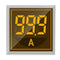 Digital Display AC Current Indicator, 22mm Square Head LED Current Tester 0~100A Ammeter Monitor (Yellow)...
