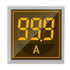 Digital Display AC Current Indicator, 22mm Square Head LED Current Tester 0~100A Ammeter Monitor (Yellow)...