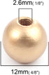 365 Metallic Gold Wood Beads Bulk 12mm Round Wood Bead with 2.6mm Hole...