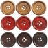 Chenkou Craft 30pcs Big Size 40mm 1 1/2" Round Wood Buttons 4 Holes Craft Sewing Button (Mix)...