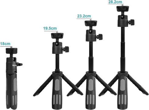 Phone Tripod Stand, Ruittos Vlogging Tripod, Selfie Stick Tripod, Go pro Extendable Tripod for iPhone, Webcam, Desktop, Sony, Go Pro, Travel 11.5i...