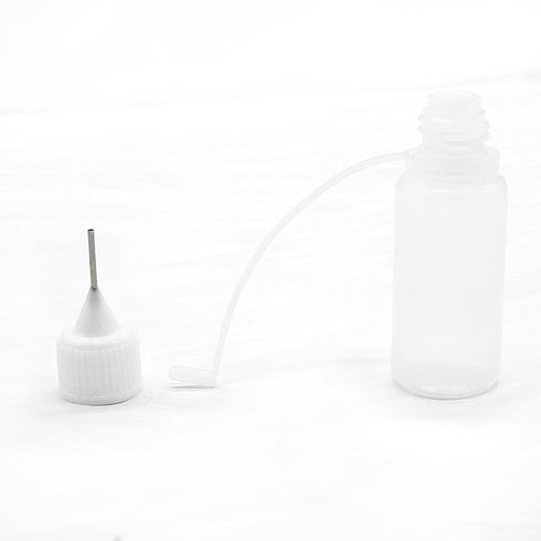 Hordion 12Pcs 0.5 Oz/ 15ml Transparent Precision Tip Applicator Bottle, 10ml Glue Applicator Bottles, Metal Needle Plastic Bottle, DIY Quilling To...