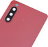 Pink Acrylic Glass Back Panel Cover Replacement for Sony Xperia 10 III with Pre-Install Adhesive Rear Camera Frame Rear Camera's Lens and Installa...