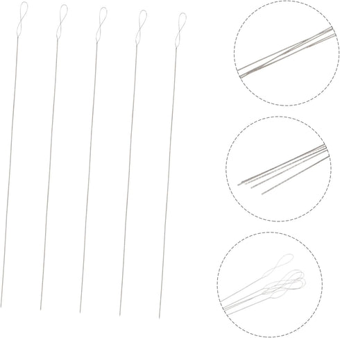 Anneome 5pcs Special Needle for Hand-Threading Very Fine Beads with Large Eye Opening and Twist Type Beading Tools for Jewelry Making Beading Supp...