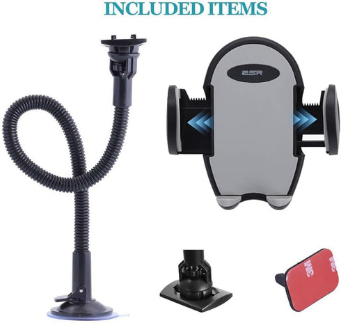 Windshield Car Phone Mount Universal Cell Phone Holder Car Long Arm Holder for iPhone Xs Max R X 8 Plus 7 Plus 6S Samsung Galaxy S9 S8 Edge S7 S6 ...