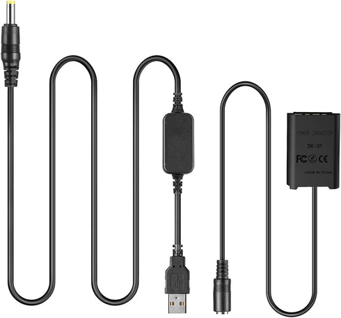 USB Cable AC-LS5 Drop voltage cable 5V-4.2V Camera Adapter + DK-X1 DC Coupler NP-BX1 NPBX1 Dummy Battery for Sony DSC-RX1 DSC RX100 RX1R...