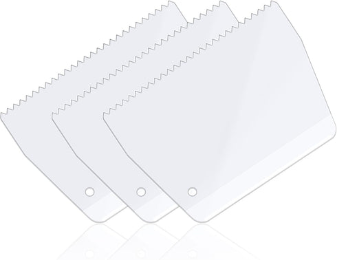 3 Pcs Adhesive Spreader Plastic Trowel Notched Glue Spreader 0.2" Tooth Hardwood Flooring Spreader Plastic Notch Plastic Trowel Hardwood Flooring ...