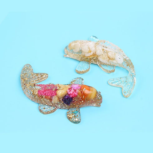 Opexicos 4Pcs Decorative Crystal Gravel Drop Glue Fish Shape Small Ornaments Gift Ornaments Fish Tank Aquarium Pool...