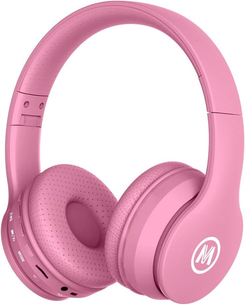 Headphones Bluetooth Wireless/Wired Kids Volume Limited 85 /110dB Over Ear Foldable Protection Headset with AUX 3.5mm Mic for Boys Girls School Pa...