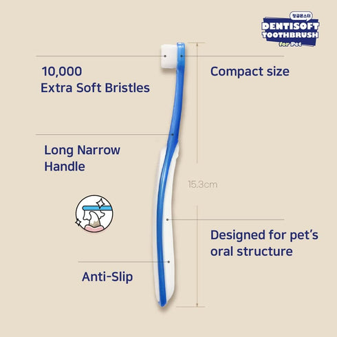 Dentisoft Pet Toothbrush Small & Medium Size for Cat and Dog (Medium)...