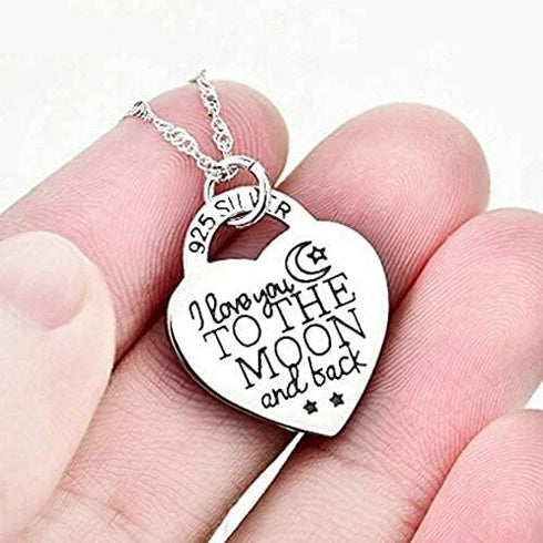 Silver Color Elegant Heart Pendant Necklace for Women Jewelry Accessories Gift Creative Design...