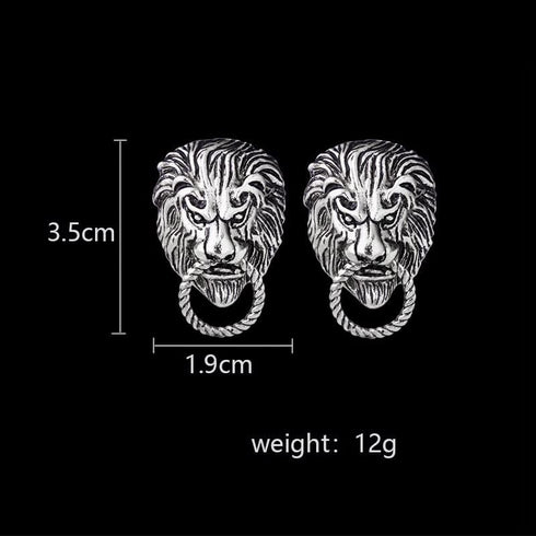 Punk Lion Head Collar Brooch. Vintage Wolf Head Brooch Pins,Cool Animal Head Collar Pin for Men's Suit Pin Coat Lapel Pin...