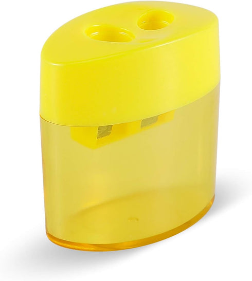 KIDMEN 2 Holes Pencil Sharpener,Pencil Sharpener for Kids,Pencil Sharpener Handheld-12 Pack...