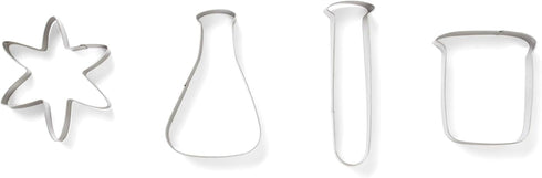 Fox Run Science Cookie Cutter Set, Chemistry Lab Cookie Cutters, Set of 4...