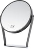 5X Magnifying Makeup Mirror, 6 inch Double Sided Desk Mirror, 1X/5X Magnification Round Vanity Mirror, Black Metal Tabletop Mirror...