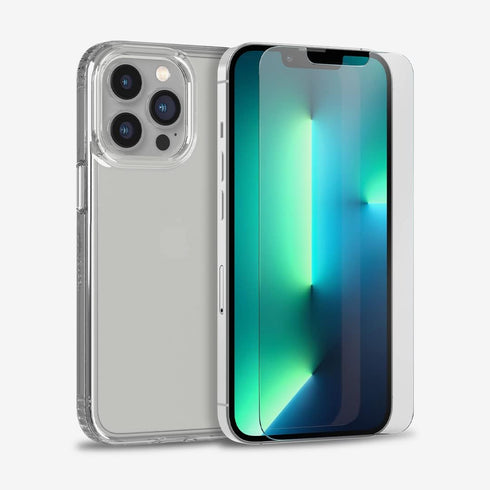 Tech21 Evo Clear and Impact Glass Bundle for iPhone 13 Pro Max – Protective Phone Case with 12ft Multi-Drop Protection and Toughened Glass Screen ...