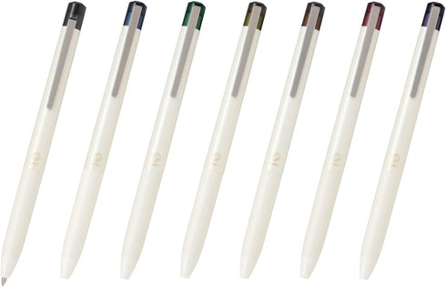 Pilot Japan Gel Ink Ballpoint Pen Nuance Black 7 Colors Set 0.5mm LIL-30EF Black, Blue, Green, Yellow, Brown, Red, Violet With Original Stylus Bal...