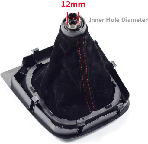 6 Speed Shift Knob Boot Cover Suede Leather for VW Golf 5 6 MK5 MK6 R32 GTI...