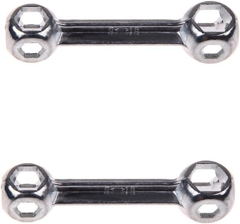 SaiDian 2Pcs Dog Bone Hexagon Wrench Mini Pocket Wrench Bicycle Repair Tool Metal Bicycle Spanner 6-12mm Hexagon Holes Silver Multi-Tool...