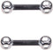 SaiDian 2Pcs Dog Bone Hexagon Wrench Mini Pocket Wrench Bicycle Repair Tool Metal Bicycle Spanner 6-12mm Hexagon Holes Silver Multi-Tool...