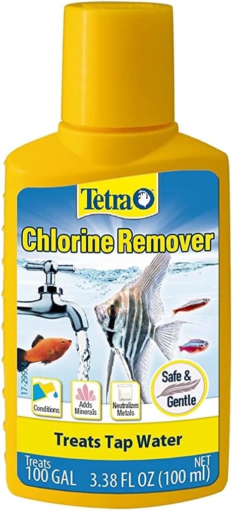 Tetra Chlorine Remover 3.38 Ounces, Conditions Aquarium Water for Use in Aquariums, 100ml...