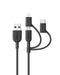 Anker Powerline II 3-in-1 Cable, Lightning/Type C/Micro USB Cable for iPhone, iPad, Huawei, HTC, LG, Samsung Galaxy, Sony Xperia, Android Smartpho...