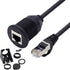 chenyang CAT6 RJ45 Flush Mount Male to Female LAN Ethernet Network Extension Cable for Car Dashboard Panel Mount Waterproof Dustproof...