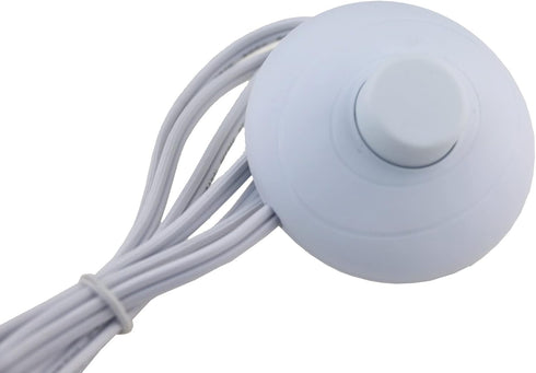 Rextin 2 pcs Light Cord with Foot Switch 1.8m / 5.9FT Lamp Cord Stripped Ends,Lamp Cord with Foot Pedal Switch and Plug Replacement for Wire DIY a...