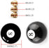 Shift Knob Black Round Ball Type Universal for Manual Automatic Vehicles with 3 Adapters (Billiard 8 Ball)...