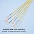 6 pieces / set. Fan Shape Pig Bristle Hair Paint Handle Oil Paint Brush Watercolor Brush Artists Professional Art Supplies...