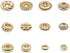 INSPIRELLE 120pcs Spacer Beads Gold Plated Long-Lasting Heishi and Rondelle Bead for Jewelry Bracelet Necklace Making...