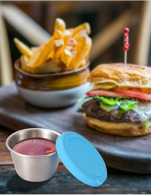 Ramekins 3 Pack 1.7/2.5/3.5/ Oz Stainless Steel Condiment Sauce Cups, Metal Ramekins, Commercial Grade, Multifunctional, Ideal for All Hot and Col...
