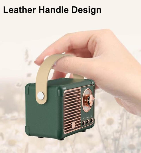 Retro Bluetooth Speaker Mini Wireless Speaker,Portable Bluetooth Speaker with Crystal Clear Stereo Sound Rich Bass,Mini Retro Speaker for iPhone,A...