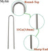 MySit 12 Pack 12 Inch Garden Stakes Heavy Duty 11 Gauge Galvanized Yard Staples U Pegs Fences Drip Irrigation Securing Stakes Loop Stake for Ancho...