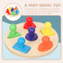 Totority Wooden Peg Shape Puzzle Montessori Puzzle Jigsaw Puzzle Geometric Toy Toddlers Preschool Learning Educational Material...