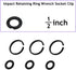 (6+6 Sets) 1/2” Impact Retaining Ring Friction Ring & 3/8” Impact Retaining Ring Friction Ring Anvil Clip with O-Ring for Milwaukee Electric Pneum...