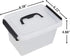 Asking Plastic Latching Box with Black Handle, Lidded Storage Bins, 6 Packs, 3 Quart...