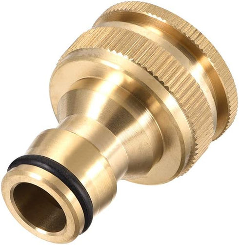 uxcell Brass Faucet Tap Quick Connector G1/2 G3/4 Female Thread Hose Pipe Socket Adapter Fitting for Garden Irrigation System...